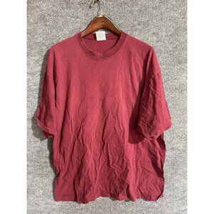 Vintage Lee Shirt Mens XLT Red Sturdy Tees Heavyweight Cotton Crewneck Tee USA